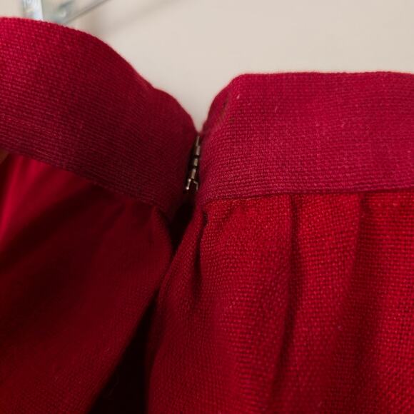 Handmade Guatemalan Red Mexican Skirt Colorful Embroidered Peasant Ethnic XL - Picture 5 of 13